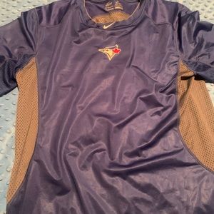 Blue jays dry for short with mesh on arms and sleeves